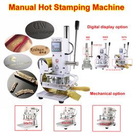 Manual Embossing Pressing Printer 90 Hot Foil Stamping Bronzing Machine with Positioning Slider Holder for PVC Leather Papers