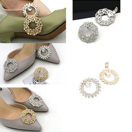 Shoe Parts Accessories 2pcs Women Wedding High Heel Square Clamp Shiny Clips Shoe Decorations Clip Charm Buckle 230712