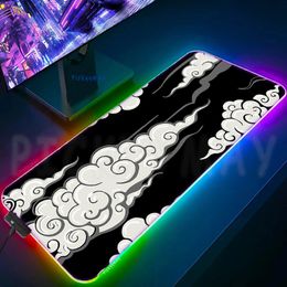 Large RGB Mouse Pad XXL Gaming Mousepad Black Mouse Mat Gamer Mousepads LED Table Pads Keyboard Mats Desk Rug With Backlit