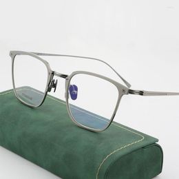 Sunglasses Frames High Quality Pure Titanium Square Men's Prescription Glasses Frame For Myopia Presbyopic Progressive Reading Lenses