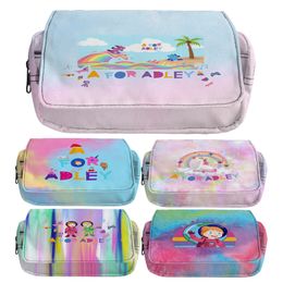 Cosmetic Bags Cases A for Adley Unicorn Pencil Students Stationery Supply Pen Holder Ice Cream Cartoon Gift Case Bag Purse 230712