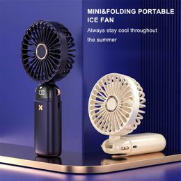 Electric Fans USB Mini Fan Adjustable Home Desktop Personal Folding Fans Portable Sports Picnic Air Cooler Cooling Accessories