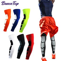 Arm Leg Warmers BraceTop 1 Pair Compression Long Socks Men Women Knee Fitness Pad Anti Slip Support Thigh Stockings Sleeves 230712