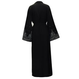 Ramadan Abayas For Women Muslim Hijab Dress Caftan Kimono Cardigan Abaya Kaftan Dubai Qatar UAE Oman Robe Femme Islamic Clothing253A