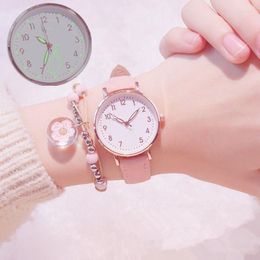 Wristwatches Women's Schoolgirl Chic Minimalist Watch For Summer - Sweet Pink Tone Lightweight&Comfy Wear Perfect Accessory Casual Outfit