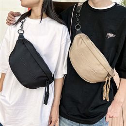 Waist Bags Unisex Chest Bag Street Hip Hop Chains Crossbody Shoulder For Women Oxford Cloth Pack Fanny Packs Mobile Phone Wallet