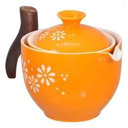 Dinnerware Sets The Lazy Tea Kettle Home Pot Elegant Style Teapot Anti-scalding Handle Rotating