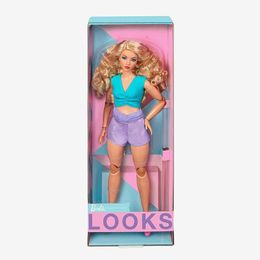 Dolls 2023 Signature Looks Doll Blonde Curly Hair Color Block Outfit with Waist CutOut Fashion Collection Toy 16 230712