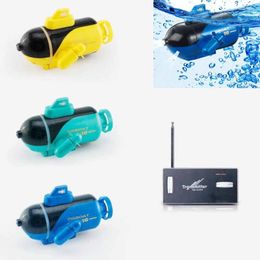 Electric/RC Boats est Mini RC Submarine Remote Control Water Toy Ship High Speed Radio Remote Control Boat Model Electric Kid Children's Gifts 230713