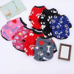 Dog Apparel Novelty Pet Printing Dress Up Polyester Cartoon Heart Bone Pets Clothes