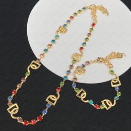 Gioielli Braccialetti con ciondoli Gioielli Collane firmate da donna Bracciali con diamanti colorati e collane di perle per regali di nozze Senza scatola