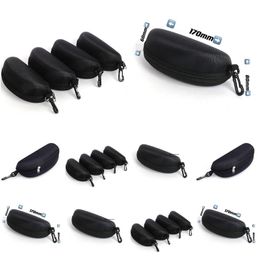Sunglasses Cases Eyewear Er Women Glasses Box With Zipper Eyeglass For Men 10Pcs All Black Color Drop Delivery Fashion Accessories Dhfqv