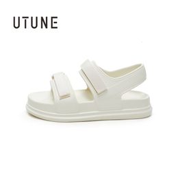 Sandals Patch Utune Damens Sommer mit hohen Plattformschuhen Strand außerhalb von Eva rutscht weiche dicke Sohle ohne Rutsch innern S 72b1