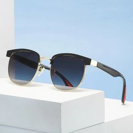 New fashion sunglasses Classic half-rim men's and women's trend sunglasses Street photography travel anti-glare glasses3698