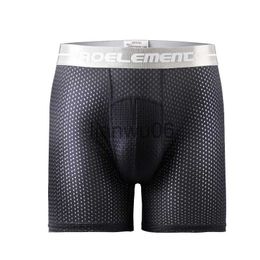 Underpants Men's Boxers Shorts Sexy Underwear Men Breathable Ice Silk Mesh Panties Pouch Middle Long Leg Underpants Male Large Size L6XL J230713