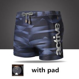 Men's Swimwear Summer Mens Pouch Swimsuits Plus Size Swimming Trunks Breathable Quick Dry Sunga Beach Pad Surfing Board Shorts 230712