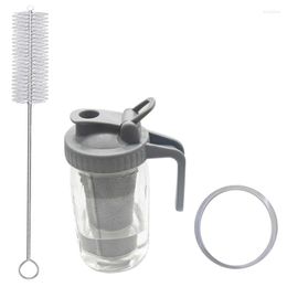 Storage Bottles Coffee Maker Glass Pitcher 32Oz Grey For Iced Lemonade Ice Tea Fruit Drinks