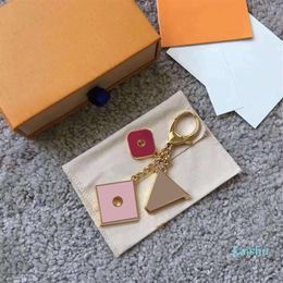 Key Buckle Car Keychain Handmade Classic Keychains Man Woman Fashion Necklace Bag Pendant Accessories 2 Color Box need extra cost2756