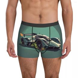 Underpants Dazzling Sports Car Underwear Nature Style Cartoon Male Panties Custom Breathable Trunk Boxer Brief Plus Size