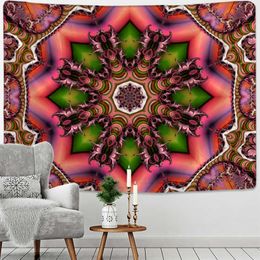Tapestries Radiant Mandala Tapestry Wall Hanging Colourful Hippie Tapiz Mystery Art Boho Style Home Decor