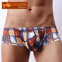 Underpants EXILIENS Brand New Men Boxer Sexy Mens Boxers Underwear Cueca Masculina Ropa Interior Hombre Calzoncillos Slip Sous Size M2XL J230713