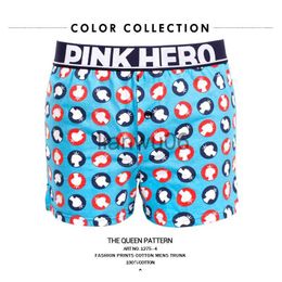 Underpants PINKHERO Funny Long Underwear Novelty Boxer ShortsPrinted Male Underpants For Men Stylish Comfortable Cotton Men's Panties J230713