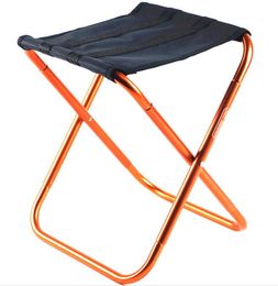Portable Folded stool Fishing Aluminium Chair Outdoor Camping Picnic Chairs Folding Stools Beach Chair Easy to Carry Lightweight Pocket Chairs