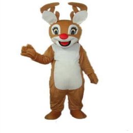 2021 With one mini fan inside the head Christmas red nose reindeer deer mascot costume for adult to wear289H