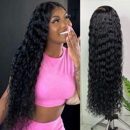 26Inch 13x4 Lace Front Human Hair Wigs For Women Hd Transparent Brazilian Pre Plucked Deep Water Wave Wig