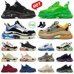 2023 Balencaigas Triple S sneaker men women designer shoes platform sneakers clear sole black white grey red pink blue Royal Neon Green coach trainers balenciaca