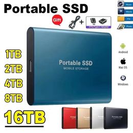 Hard Drives Portable SSD 1TB High-speed Mobile Solid State Drive 500GB External Storage Decives Type-C USB 3.1 Hard Discs for LaptopPC Mac 230713