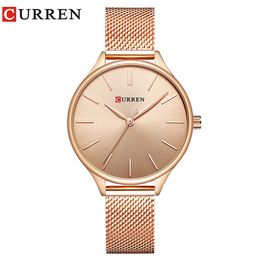 CURREN watch Fashion Simple Style New Ladies Bracelet Watches Women Dress Wristwatch Quartz Female Clock Gifts relogios femini290F