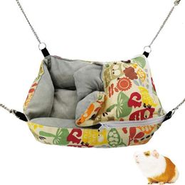 Small Animal Supplies Winter Hanging Guinea Pig Warm Hammock Sleeping Bed Rabbit Cat Squirrel Cave For Gerbil Sugar Glider Hedgehog 230713