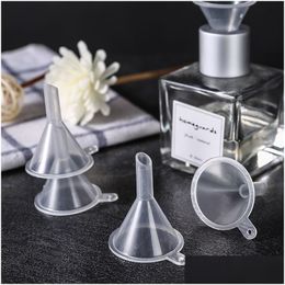 Other Kitchen Tools Portable Transparent Mini Funnels Small Plastic Bottleneck Bottles Packing Auxiliary Tool Bar Dining Accessory V Dhxxf