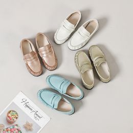 Sneakers Spring Kids Shoes Children Casual Baby Girls Slip On Penny Loafers Toddler White Fashion Flats Boys School Moccasin 230713