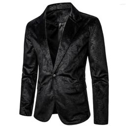 Men's Suits Blazer Grain Texture Patterned Pocket SingleButton Casual Night Club Bar Stage Wedding Conference Dinner Wear