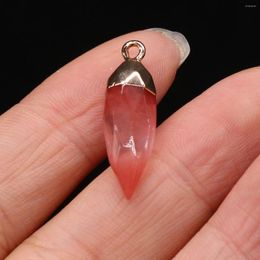 Pendant Necklaces Natural Stone Charms Little Pepper Shape For Jewellery Making DIY Necklace Earrings Accessories 4x26mm