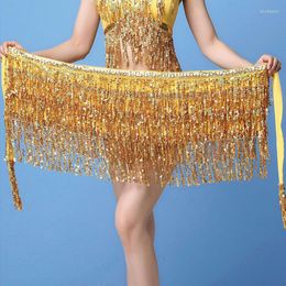 Gym Clothing Sequin Belly Dance Waist Chain Tassel Hip Scarf Sequins Bandage Belt Oriental Dancing Costumes