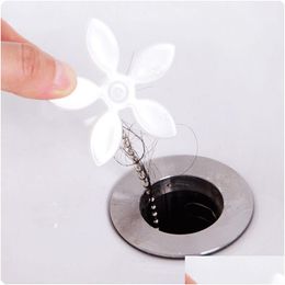 Other Bath Toilet Supplies Drain Pipe Hair Catcher Stopper Clog Flower Shape Kitchen Bathroom Sink Bathtub Sewer Philtre Anti-Block Dhvu1