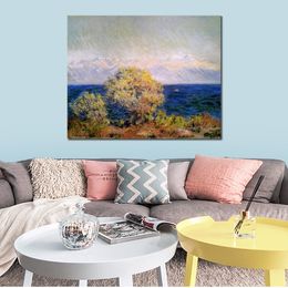 At Cap D Antibes Mistral Wind Claude Monet Painting Handmade Oil Reproduction Landscape Canvas Art High Quality