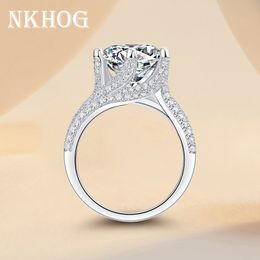 Luxury Real 3CT 5CT Moissanite Ring For Women 925 Sterling Silver Fine Jewellery D Colour VVS1 Diamond Engagement Wedding Band GRA