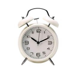 Desk Table Clocks Mini Retro Alarm Clock Electronic Round Number Double Bell Digital Quartz Home Decoration Portable Cute Durable Dhg18