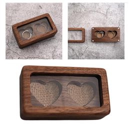 Jewellery Pouches Wood Box Organiser Display Storage Container Tray For Earrings Rings