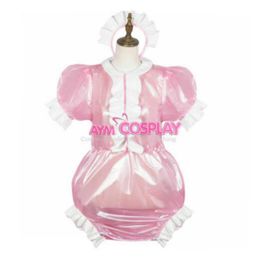 pink PVC Romper TPU sissy boy CD TV Tailor-made2742