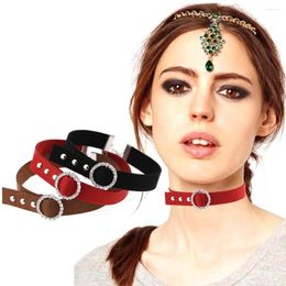Choker Goth Flannel Leather Necklaces For Women Harajuku Trendy Men Cosplay Y2K Accessories Sexy Collar Egirls Bohemian Jewellery