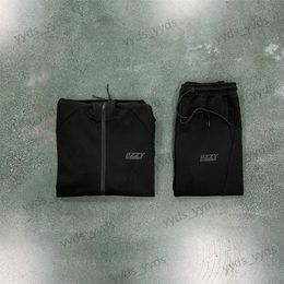 Men's Tracksuits LIZZY TECH SET Black Zipper Men's Hoodie Suits Original Design Best Quality Sweatshirt And Sweatpants Street Wear T230714