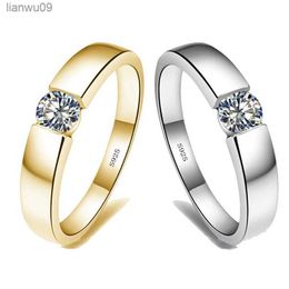 Choucong Solitaire Lovers Promise Ring 925 sterling Silver cz Stone Perfect Party Wedding Band Rings For Women Men Bijou Jewellery L230704