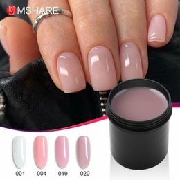 Nail Gel MSHARE Nude Uv Builder for Extension In a Bottle Self Levelling Alignment Caramel Milky White Low Burn 142g 230714