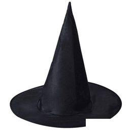 Party Hats Halloween Witch Hat Masquerade Decoration Adt Women Black Wizard Top Caps Costume Accessory Cap Drop Delivery Home Garden Dhxk5