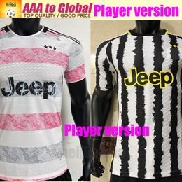 23 24 JuventusE Player Version soccer jerseys VLAHOVIC T.WEAH 2023 2024 POGBA CHIESA BONUCCI DANILO LOCATELLI FAGIOLI RABIOT football shirts away jersey